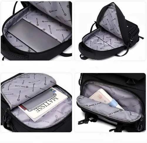 Vista 2 de Mochila casual de gran capacidad, linda mochila impermeable para acampar, senderismo, viajes, universidad, portátil, viajes, mujer, hombre, 2024