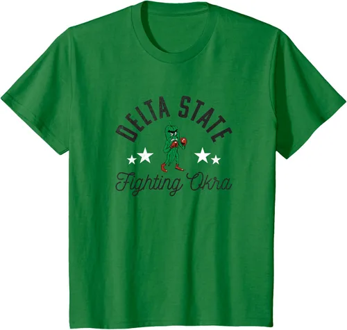 Vista 3 de Delta State University Statesmen - Camiseta con logotipo, Verde