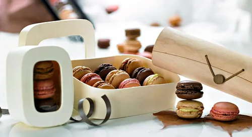 Vista 3 de PacknWood 210MACINS3 - Macaron de plástico transparente, cajas transparentes de macarrón, caja de almacenamiento de macarrones, caja de macarrón