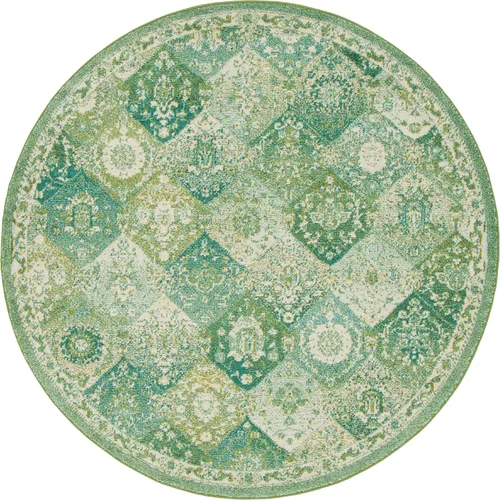 Vista 27 de Unique Loom Penrose Collection - Alfombra de área - Blake (2' 2" x 3' 1" Rectángulo, Verde/Beige)