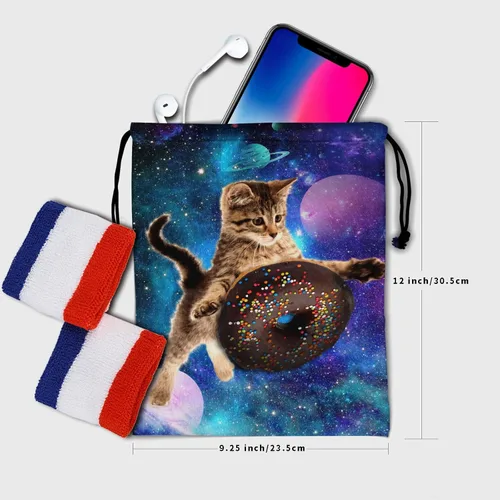 Vista 6 de Bolsas de agarre de gimnasia para gimnastas - Bolsa de cuerda para atletas con cordón