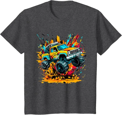 Vista 39 de Monster Trucks Are My Jam - Camiseta Monster Truck, Negro