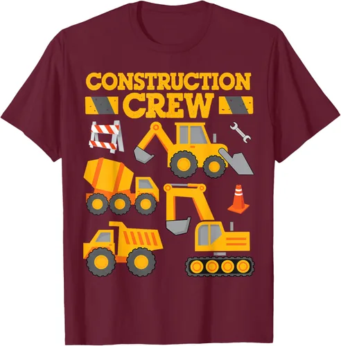 Vista 16 de Construction Crew Worker Excavator - Camiseta para niños y niñas Negro
