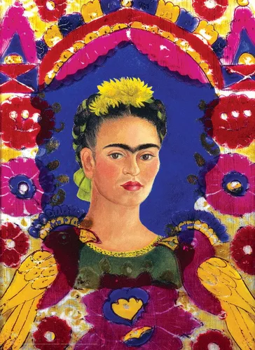 Vista 2 de EuroGraphics Rompecabezas de 1000 piezas de Frida Kahlo con autorretrato