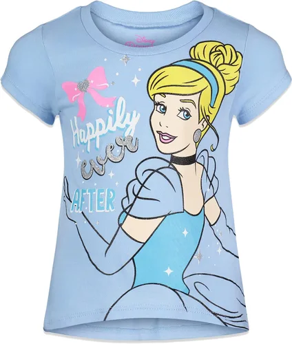 Vista 3 de Disney Princess Mulan Rapunzel Moana Tiana 4 Pack Short Sleeve Graphic T-Shirt