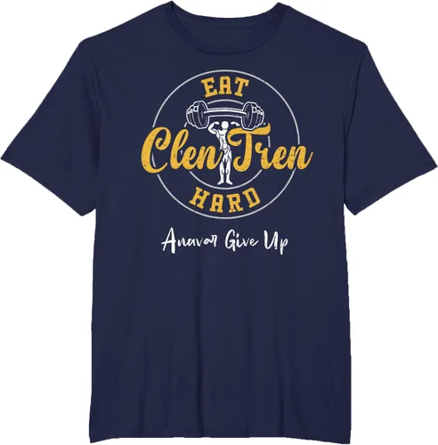 Vista 60 de Culturismo: Comer Clen Tren Hard Anavar Give Up - Camiseta de gimnasio, Negro