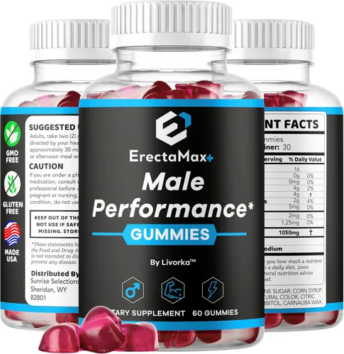 Vista 8 de Erecta Max+ - Gomitas oficiales ErectaMax+ Premium Gummys fórmula avanzada natural para la salud y el bienestar, suplemento diario ErectaMaxPlus