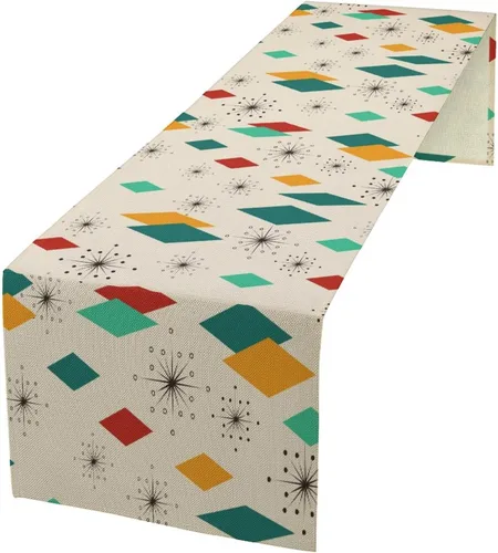 Vista 24 de YCness Camino de mesa con estampado de vaca, piel de vaca marrón, estilo occidental, decoración de casa de campo para el hogar, cocina, comedor, 13