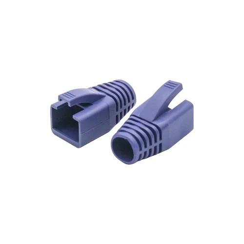 Vista 2 de Cable Ethernet RJ45 de plástico blando cubierta de botas de red de alivio de tensión CAT6A CAT7 CAT8 100 unidades (morado)