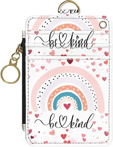 Vista 16 de Portafolios delgado Portafolios para tarjetas de crédito, Portafolios RFID para mujer Linda pequeña cartera de bolsillo frontal con cremallera