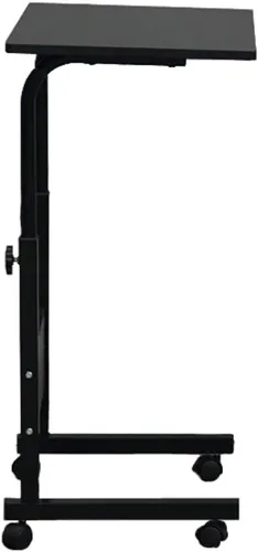 Vista 6 de Karl home Mesa móvil pequeña de 23.6 pulgadas, escritorio para computadora con ruedas, altura ajustable, carrito de computadora portátil, mesa
