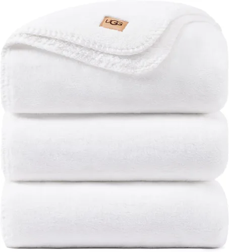 Vista 13 de UGG Whitecap Queen - Manta de forro polar de felpa, 90 x 90 pulgadas, color Se adapta a camas de tamaño Queen y Matrimonial, suave forro polar