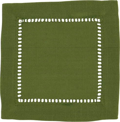 Vista 88 de SARO LIFESTYLE Servilleta de cóctel con borde cosido (juego de 12), negro, 6"x6