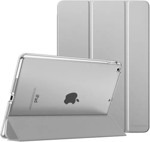Vista 31 de MoKo - Funda compatible con iPad 2019, fina, ligera, inteligente, carcasa, cubierta de soporte con protector trasero traslúcido esmerilado 1-Oro Rosa