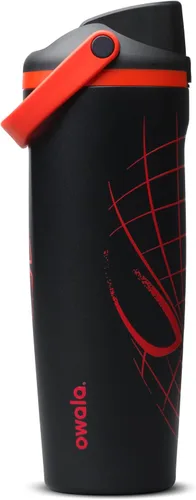 Vista 11 de Owala Star Wars FreeSip Sway - Botella de agua aislada de acero inoxidable con boquilla bidireccional, popote integrado y asa de cubo, hecha