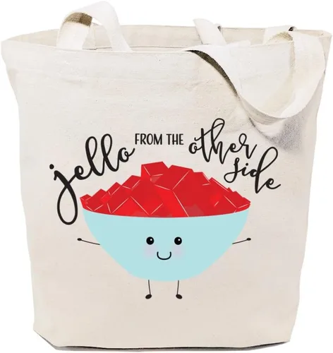 Vista 35 de The Cotton & Canvas Co. Bolsa de compras reutilizable de tela, bolsa para ir al mercado