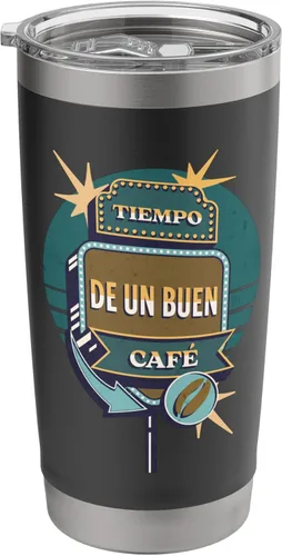 Vista 8 de Tiempo De Un Buen Café Retro Coffee Art - Vaso aislado de acero inoxidable Cepillado inoxidable
