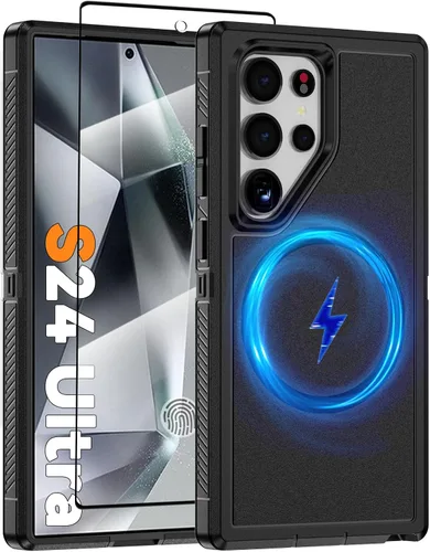 Vista 46 de Funda magnética para Samsung Galaxy S24+ Plus compatible con carga Magsafe [protector de pantalla de vidrio]