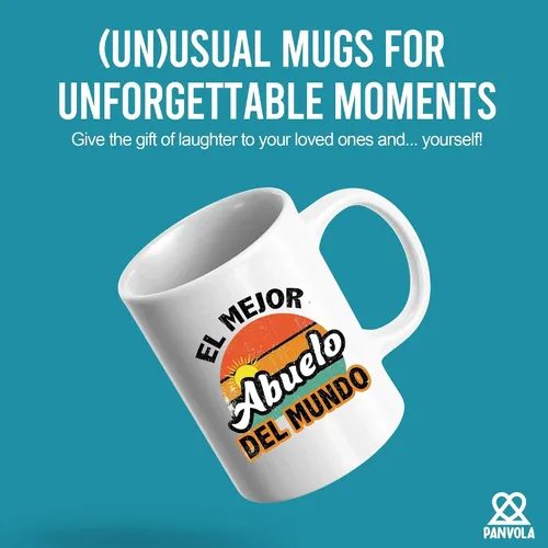 Vista 2 de El Mejor Abuelo Del Mundo - Taza de cerámica de 11 onzas, color blanco