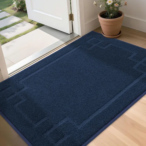 Vista 19 de BEQHAUSE - Tapete para puerta de 20 x 32 pulgadas, antideslizante, lavable para interiores, color beige