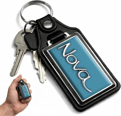Vista 45 de Brotherhood Car Key Chain for Nova - Classic Models Keychain for Men and Blanco antiguo - Personalizado 1975