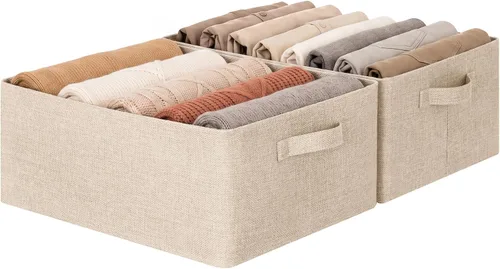 Vista 10 de GRANNY SAYS Contenedores de almacenamiento para armario, cesta de Beige