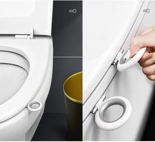 Vista 2 de Elevador de tapa de inodoro, elevador de asiento de inodoro, elevador de cubierta de inodoro, evita tocar accesorios de inodoro, accesorios de baño