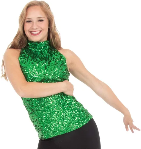 Vista 15 de Alexandra Collection Vestido de túnica con lentejuelas brillantes para mujer, solo para Kix Negro
