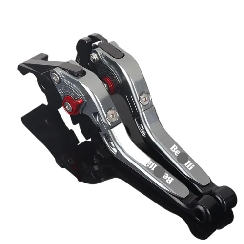 Vista 14 de NIKKHO Palanca de embrague de freno TRK502 motocicleta CNC ajustable extensible manillar palanca de embrague de freno plegable para Be&Nelli Jinpeng