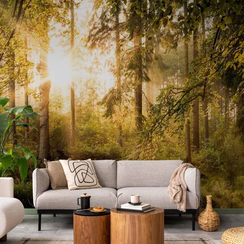 Vista 54 de artgeist Mural de pared premium Bosque púrpura, 79 x 55 pulgadas, papel tapiz no tejido, decoración de pared de vellón, impresión fotográfica