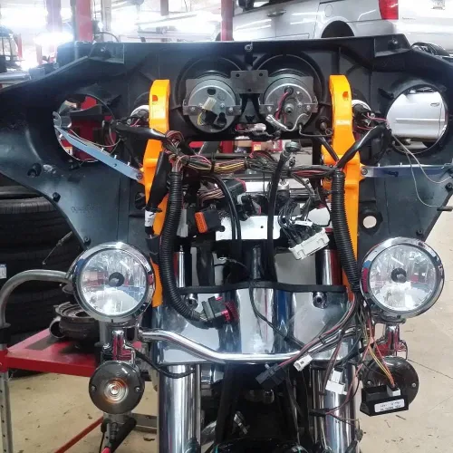 Vista 3 de H RUO Soportes de carenado interior de murciélago para Harley Touring Electra Glide Street Glide Tri Glide FLHX FLHT 1996-2013
