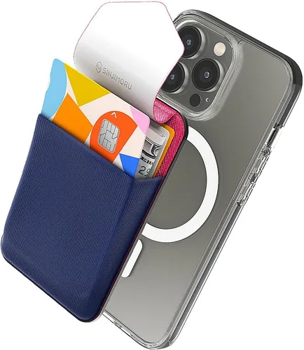 Vista 10 de Sinjimoru Funda magnética para tarjetas de privacidad, cartera magnética para teléfono que se adhiere como tarjetero de crédito para MagSafe