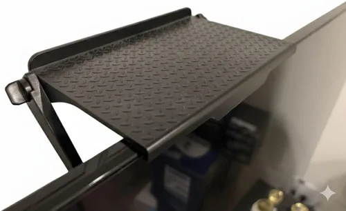 Vista 4 de Estante superior de TV Soporte ajustable para patio de juegos Nex - Estante superior de TV y organizador de soporte para consola, cámara y caja