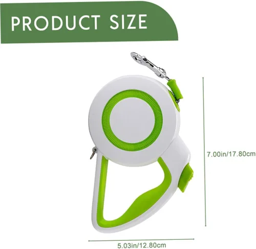 Vista 2 de Luxshiny Correa retráctil automática para perros, cuerda duradera para caminar al aire libre para perros y gatos, portátil, con una sola mano