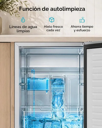 Vista 8 de EUHOMY Under Counter Nugget Ice Maker, 75lbs/24H, Self-Cleaning, Silver
