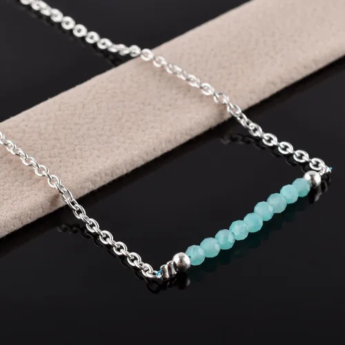 Vista 98 de YANARA Pulsera de tobillo para mujer, piedra de nacimiento natural, cuentas de piedras preciosas, tobillera delicada hecha a mano de 9 pulgadas +