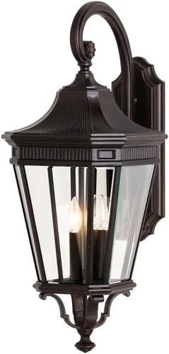 Vista 5 de Generation Lighting OL5400BK Cotswold Lane - Farol de pared para iluminación de patio al aire libre, negro, 1 luz