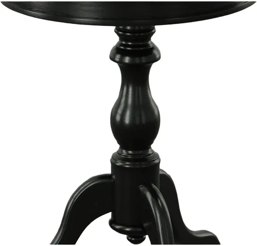 Vista 5 de Carolina Chair & Table Glida - Mesa auxiliar redonda para decoración del hogar, muebles de estilo clásico, torno de madera, base de pedestal