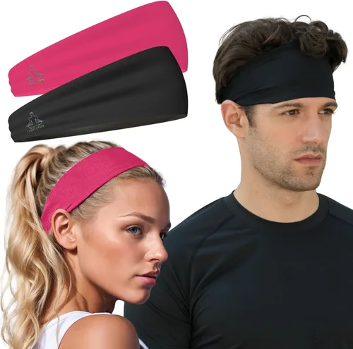 Vista 14 de Bandas de sudor Temple Tape - Diademas de entrenamiento para mujeres y hombres - Bandas de sudor para hombres - Bandas de sudor para deportes