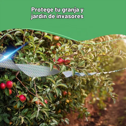 Vista 4 de cinta repelente de aves, sirve como espantapájaros (de 3 capaz de ancho), 147 pies x 2 pulgadas
