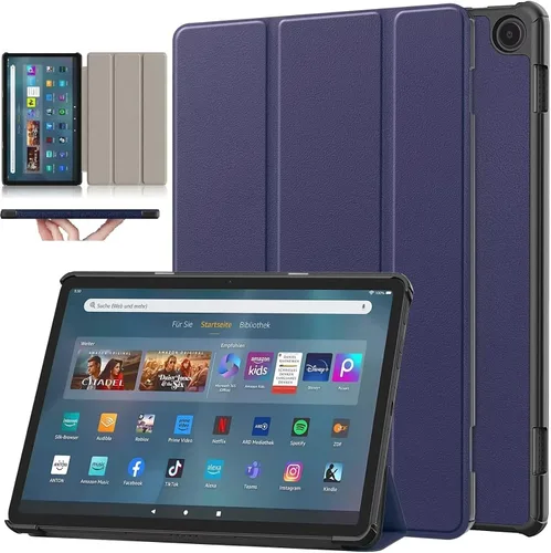 Vista 10 de Funda para tableta Amazon Fire Max 11 (13ª generación, versión 2023) de 11 pulgadas con protección de encendido y apagado automático, de piel