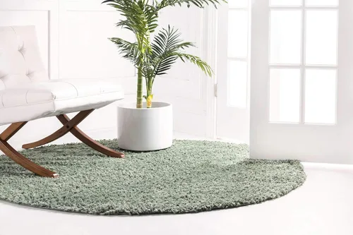 Vista 105 de Unique Loom Colección Davos Shag - Alfombra Lino