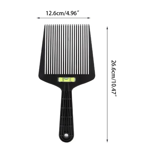 Vista 4 de Peine de pelo guía plana – Ajuste de ángulo de corte de barbero, peine de dientes anchos herramienta de peinado para salón en casa