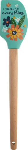 Vista 19 de Karma, espátula de silicona con mango de madera resistente al calor, espátulas para hornear, cocinar y mezclar, decoración moderna de cocina