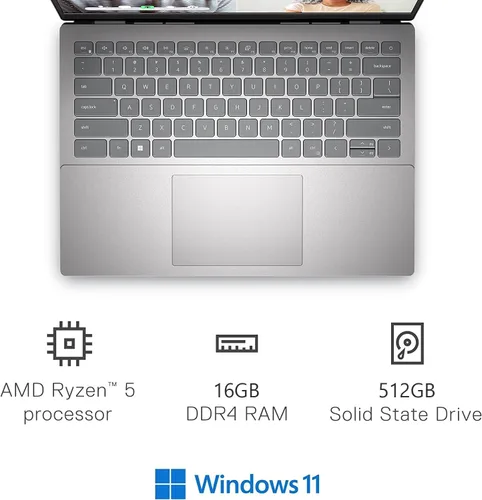 Vista 3 de Dell Inspiron - Laptop empresarial FHD de 14 pulgadas con pantalla táctil, AMD Ryzen 5 5625U (6 núcleos, hasta 4.3 GHz), 16 GB de RAM, 512 GB SSD