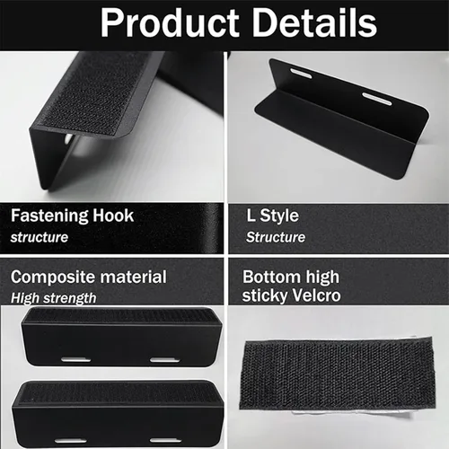 Vista 5 de 3 Piece Car Trunk Organizer Blocks - Versatile Storage Solution with Anti Slip Dividers & Adjustable Hook and Loop Fasteners
