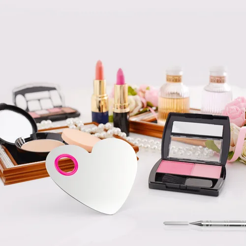 Vista 7 de Luxspire Paleta de mezcla de maquillaje, acero inoxidable