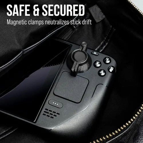 Vista 2 de Glistco Joy Guardians - Joystick Stabilizer Clamps Compatible with Valve Steam Deck LCD Edition (Black)