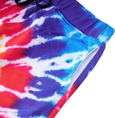 Vista 4 de RAISEVERN Pantalones deportivos divertidos para hombre y mujer con cordón
