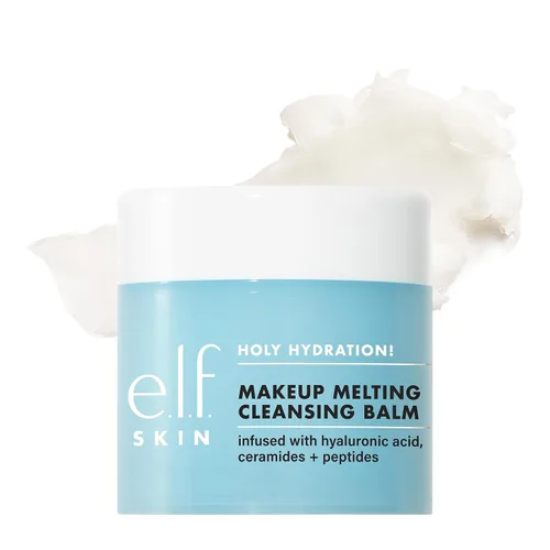 Vista 6 de e.l.f. SKIN Mini ¡Santa Hidratación! Bálsamo limpiador que derrite el maquillaje, limpiador facial y removedor de maquillaje, infundido con ácido